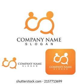 Bubble Chat logo Social Template