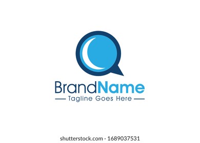 bubble chat magnifier search information logo