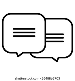Icono plano de medios de chat de burbujas para App y Sitios web