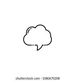 Bubble, chat, message, text icon template