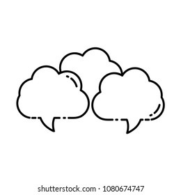Bubble, chat, message, text icon template