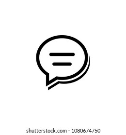 Bubble, chat, message, text icon template