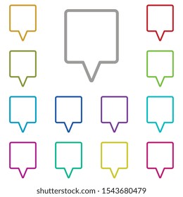 Bubble, chat multi color icon. Simple thin line, outline vector of chat bubble icons for ui and ux, website or mobile application