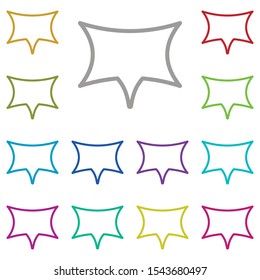 Bubble, chat multi color icon. Simple thin line, outline vector of chat bubble icons for ui and ux, website or mobile application