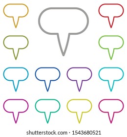 Bubble, chat multi color icon. Simple thin line, outline vector of chat bubble icons for ui and ux, website or mobile application