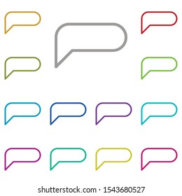 Bubble, chat multi color icon. Simple thin line, outline vector of chat bubble icons for ui and ux, website or mobile application