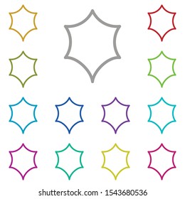 Bubble, chat multi color icon. Simple thin line, outline vector of chat bubble icons for ui and ux, website or mobile application