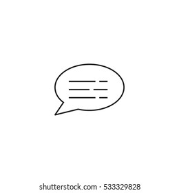 bubble chat outline icon illustration, can be used for web and mobile design
