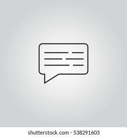 bubble chat outline icon illustration, can be used for web and mobile design