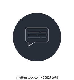 bubble chat outline icon illustration, can be used for web and mobile design