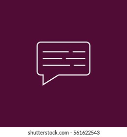 bubble chat outline icon illustration, can be used for web and mobile design.