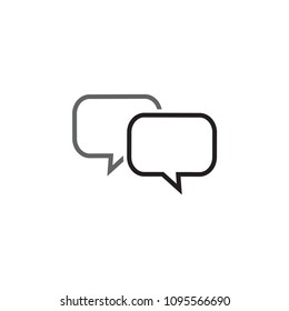 Bubble chat outline icon template