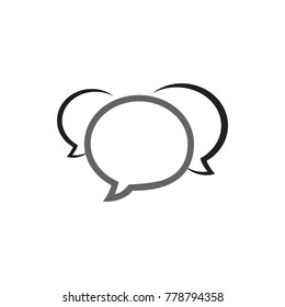 Bubble chat outline icon template