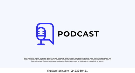 bubble chat podcast logo design
