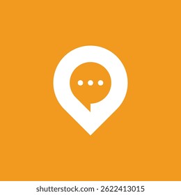 Bubble Chat Point logo design vector template