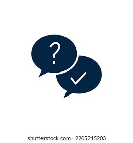 bubble chat question concept line icon. Simple element illustration. bubble chat question concept outline symbol design.