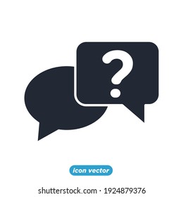 Bubble Chat Question Icon. Bubble Chat Question Symbol Template For Graphic And Web Design Collection Logo Vector Illustration