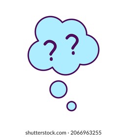 bubble chat question icon. bubble chat question symbol template for graphic and web design