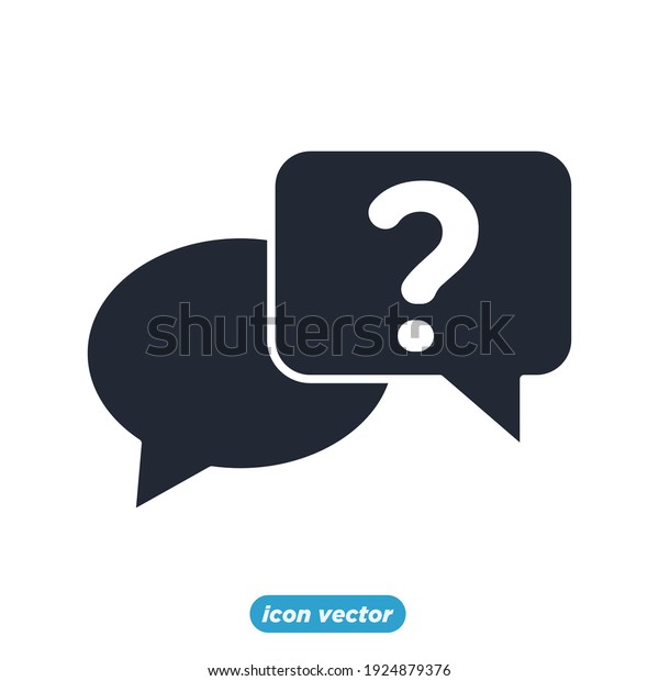 bubble chat question icon. bubble chat\
question symbol template for graphic and web design collection logo\
vector illustration