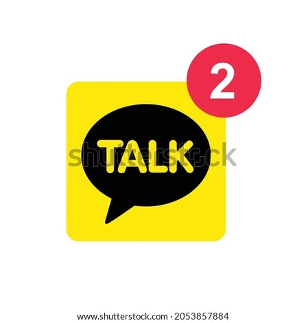 bubble chat red notification alert logo vector template Stock photo © 