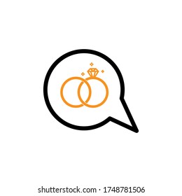 bubble chat rings vector design template illustration