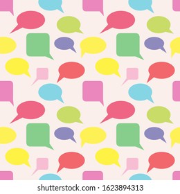 bubble chat seamless pattern vector illustration background