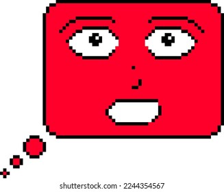 bubble chat shock emotion pixel art