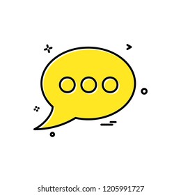 Bubble chat sms text icon vector design