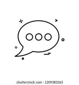 Bubble chat sms text icon vector design
