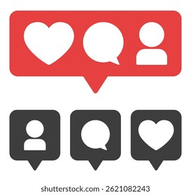 Bubble chat social media online platform icon isolated on white background.