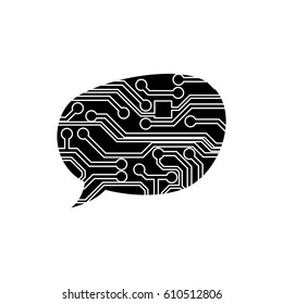 Bubble chat speakbox icon vector illustration graphic design