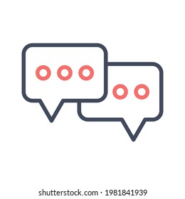 Bubble, chat, speech icon vector image. Can also be used for seo and web. Suitable for use on web apps, mobile apps and print media.