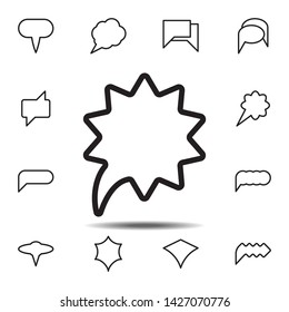 bubble, chat, star icon. Simple thin line, outline vector element of chat bubble icons set for UI and UX, website or mobile application