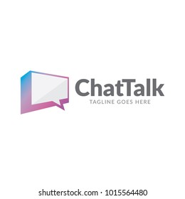 bubble chat talk message logo icon vector template 