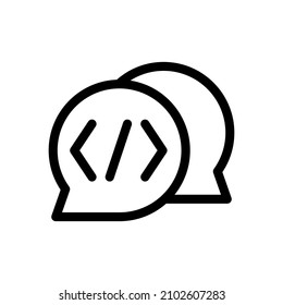 bubble chat talk talking communication team teamwork code coding program programming programmer website webpage homepage web development icon