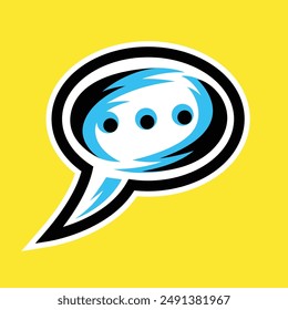 Bubble Chat Vector Cartoon Art Illustration on Isolated Background. Back To School Theme Illustration on Isolate. Education Theme Illustration on Isolated Background.