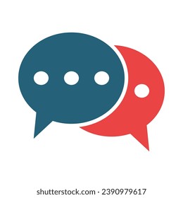 Bubble Chat Vector Glyph Two Color Icon For Personal And Commercial Use.
