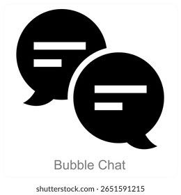 Bubble Chat vector icon concept design