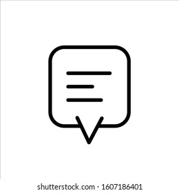 Bubble chat vector icon. Chat flat sign design. SMS chat symbol pictogram