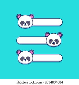 bubble chat vector illustration design with panda avatar
