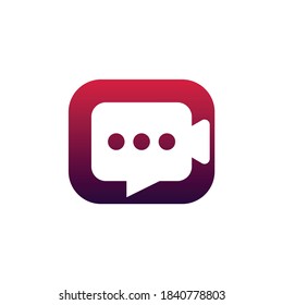 bubble chat video illustration vector