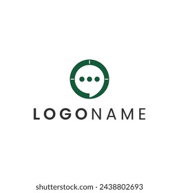 vector de concepto de logotipo de chat y reloj de burbuja
