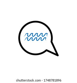 bubble chat wave vector design template illustration