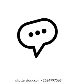 Bubble chat widget symbol icon, sign and symbol icon. Minimalist vector line art. For icon interface, desktop, web and mobile apps.