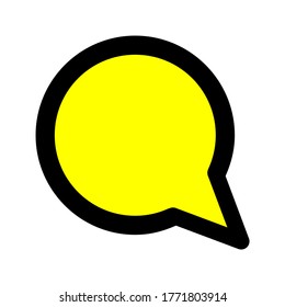 icono de la burbuja de chat amarillo relleno