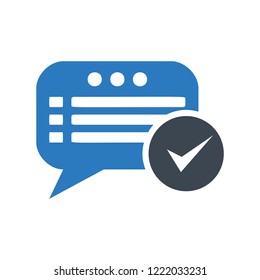 Bubble chatting icon blue