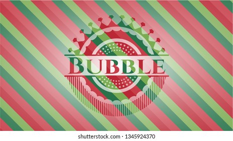 Bubble christmas badge.