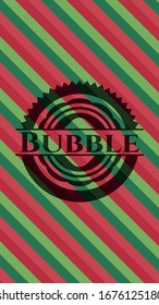 Insignia de Navidad de burbujas. Ilustración vectorial. Detallado.