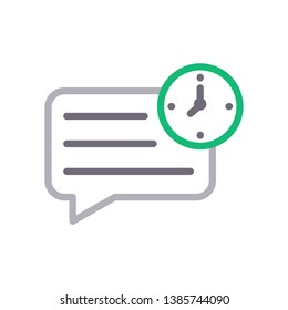 bubble clock color line icon