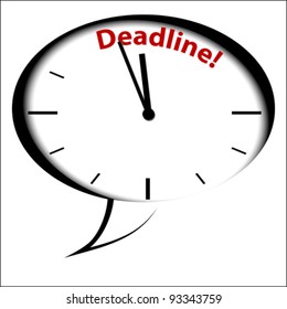 Bubble Clock "DEADLINE", vector